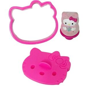 Hello Kitty Pink Sandwich Mold & Cookie Cutter – Cute Cat Bento Cake Tool     T